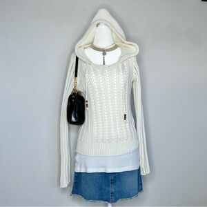 Cozy Cream Knitted Hoodie Sweater